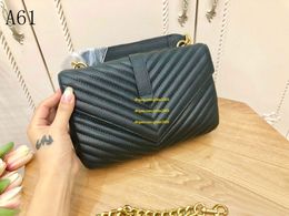 Top Quality designer women Luxury handbags bags Genuine Leather stripe square Metal chain womens handbag large capacity Buckles Fashion shoulder bag Black 86039