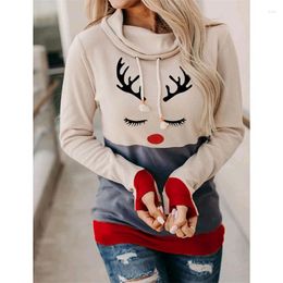 Women's Polos Print Sweatshirts Vrouw Hoodies Lange Mouwen Top Casual Losse Truien Vrouwen Kleding Kerst Sweatshirt Vrouwelijke