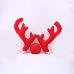 Christmas Decorations Design Creative Auto Car Costume Decoration Full Set With 2 Antlers 1 Reindeer Nose Mirrow Covers Drop