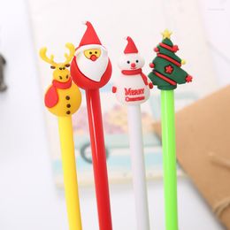 2pc Cartoon Elk Christmas Gel Pen Kawaii Learning Stationery Creative Writing Black Signature Exam Marker Office School Supplies