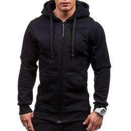 Men's Hoodies Sweatshirts est Autumn Winter Fashion Fleece Hoodie Mens Casual Slim Thermal Lined Hood Jacket Sweatshirt Zip Outerwear Warm 230207