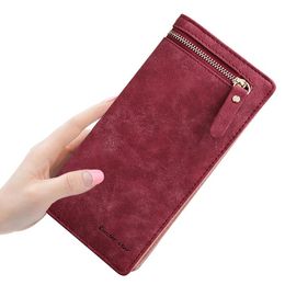 Wallets Women Lady Purses Cards Holder Fold Vintage Money Bag Zipper Coin Purse Pocket Long Woman Wallet Handbags Pouch Notecaes
