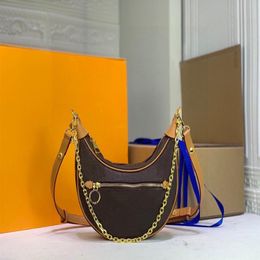 Loop odeo handbag Croissant bag letter flower pattern half-moon baguette shoulder cross-body Chain 2022 Collection designers Women2534