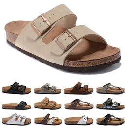 Designer Sandals Birks Men Women Arizona Gizeh Summer Flat Slippers Suede Leather Sliders Outdoor Indoor Buckle Strap Flats Cork Casual Shoes
