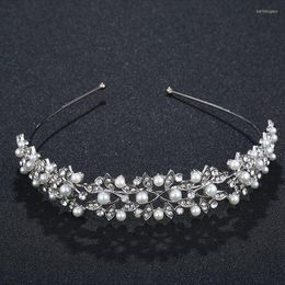 Christmas Decorations -Crown Headband Vintage Crystal Bridal Tiaras Wedding Accessories Party Leaves Jewellery Rim For Hair