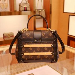 2023 Bags Clearance Outlets Lock buckle simple small square leather presbyopia portable women's summer new fashion high sense single shoulder diagonal bag