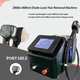 professional portable 808 diode laser machine Ice Titanium Painless Electric Depilator Ice Platinum 755nm 808nm 1064nm Triple Wavelength for Salon