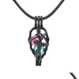 Lockets Wholesale Black Pearl Cages Fashion Love Wish Pendants In Bk Women Kids Holiday Gifts Necklace Without Chains Drop D Dhgarden Dhs3B