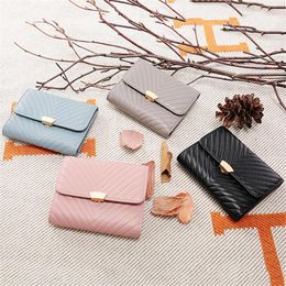 Fashion women's wallet large capacity leather zipper two fold long handbag for women231K