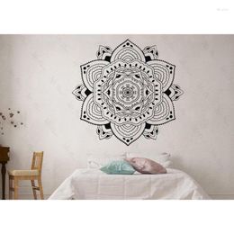 Wall Stickers Mandala Flower Wallpaper Art Sticker Bedroom Living Room Decoration India Yoga Studio Mural