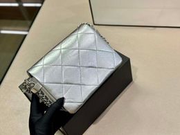 Fashion bag designer womens handbag luxury metal chain organ bag with leather classic vintage versatile