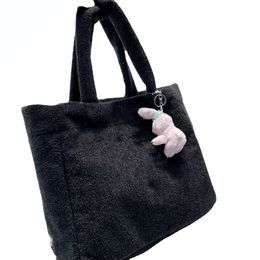 Shopping bag crossbody bag Limited model Maomao handbag multi-color optional soft waxy comfortable plush material cute capacity