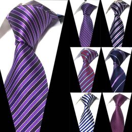 Bow Ties Fashion Silk 8cm Men's Tie Formal Business Executive Stripes Classic Neckties For Men Wedding Party Gifts