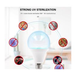 Uv Lights E27 Uvc Germicidal Light Led Sterilizer 5W 7W Desinfection Lamp Traviolet Bb Bactericidal Lamps Drop Delivery Lighting Holi Dhdxq