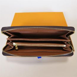 ZIPPY WALLET VERTICAL the most stylish way to carry around money cards and coins famous design men leather purse card holder long239O