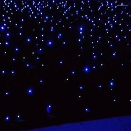 Party Decoration Top Quality LED Backdrop Blue - White Colors Star Cloth Starry Sky Curtain With Remote Controller For Stage Club Wedding