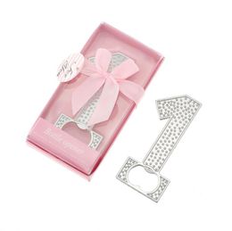 Party Favour 1 Bottle Opener Baby Shower 1th Anniversary Keepsake 1th Birthday Gift Event Giveaway Table Decors SN4789