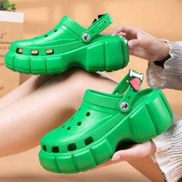 Slippers Hot Fashion Cute Summer Women Platform Sandals Outdoor Hole Shoes Slides Casual Garden Ladies Beach Y2302