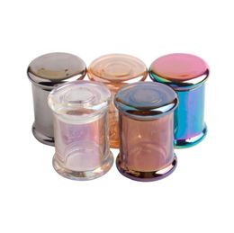 Glass Jar Container Dry Herb Sealed Box Wax Smoking Moistureproof Airtight Storage Case Non-Stick Tobacco Pipes Stash Cans SN637
