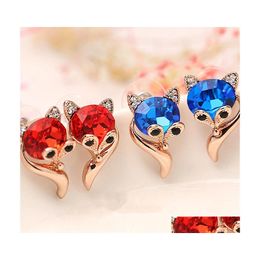 Stud Sweet Temperament Noble Fire Earrings Cute And Charming Japanese Korean Valentines Day Gift Drop Delivery Jewellery Dhxqf