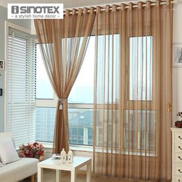 Curtain & Drapes ISINOTEX Window Solid Transparent Sheer Screening Living Room Fabric Tulle Voile 1PCS/Lot1