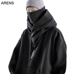 Men's Hoodies Sweatshirts Spring autumn High collar hoodie loose comfortable Men's clothes Harajuku Hiphop streetwear Fleece hooded oversize Sweatshirt 230207