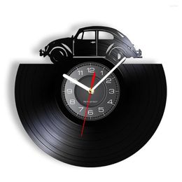 Wall Clocks Vintage Car Record Clock LED Hanging Lamp Home Decorative Watch Automotive Vehicle Light Gift For Lover