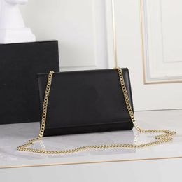 Designer 22cm Kate Classic Front Flap Bag Curb Chain Strap Shoulder Bag Calf Leather Magnetic Buckle Handbags Gold Letter Hardware Cross Body Fashion Baguette Purse