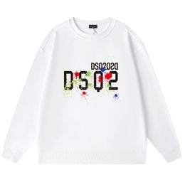 Men's Hoodies DSQ2 sweater Men's and women's casual sportswear English letter printing fashion round neck sweater trend personality versatile
