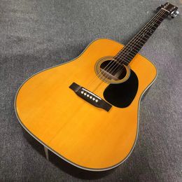 Custom guitar, solid AAA spruce top, rosewood fingerboard, rosewood sides and back, 41-inch high-quality 28 acoustic guitar