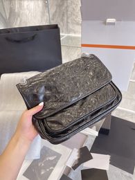 2023 Designer Bag Fashion luxury Women Bag Clamshell Single Shoulder Bag Summer handbag Crossbody Bag chain large capacity purse Black