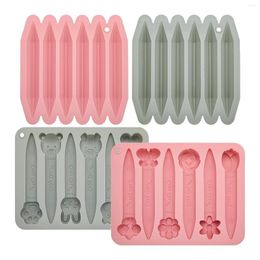 Baking Tools 4 Pack Assorted Crayon Mould Cavities 3D Silicone Triangle Chocolate Making