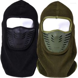 Berets Outdoor Riding Dustproof Polar Fleece Solid Colour Balaclava Cold Protection Unisex Autumn Winter Ski Mask Beanie