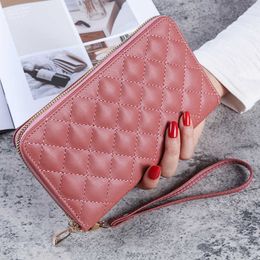 Wallets Wallet women's long new simple wrist strap handbag single zipper large capacity mobile phone bag