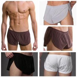 Underpants Sexy Men Sleepwear Loose Comfy Men's Boxer Running Sports Shorts Pajamas Side Split Underwear Panties