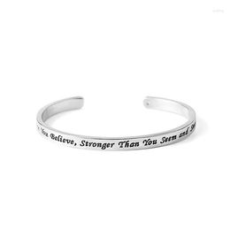 Bangle Personalised Gifts Inspirational Bangles For Lovers Open Cuff Mantra Bracelets Women Jewelry Pulseras Mujer
