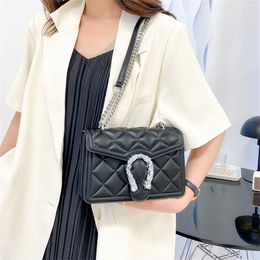 Designer handbag Store 60% Off new summer chain Makaron snake-head foreign embroidery single shoulder texture messenger simple women's bag