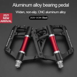 Bike Pedals ROCKBROS Flat Bike Pedals MTB Road High Strength Carbon Fiber Aluminum Alloy Non-slip Platform Bicycle Pedales Accessories Part 0208