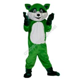 Halloween Green Raccoon Mascot Costume Cartoon Animal Character Outfits Suit Adults Size Christmas Carnival Party Outdoor Outfit Advertising Suits