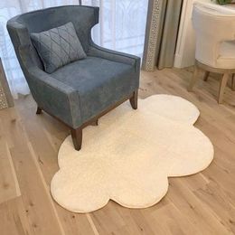 Carpets Nordic Ins Carpet South Korea Lovely White Cloud Floor Cushion Plush Children's Room Bedroom Mattress Po Props