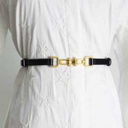 Belts Horse bit buckle INS belt true belt adjustable simple all-match dress suit waist decoration jeans belt G230207