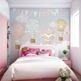 Wallpapers CJSIR Custom Mural Wallpaper 3D Children's Room Bedroom Background Cartoons Fresh Air Balloon Wall Papers Home Decoration