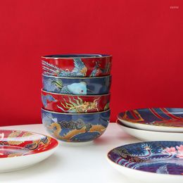 Bowls Chinese Style Series Ceramic Rice Bowl Household Dessert Soup Light Luxury High-end Tableware