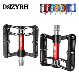 Bike Pedals MZYRH Bicycle Pedals Ultralight Aluminium 3 Sealed Bearings Road Bmx Mtb Bicycle Pedals Non-Slip Waterproof Bicycle Accessories 0208