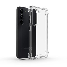 Samsung S23 Case Slim Clear Case Hard Acrylic Back Hybrid Soft TPU Bumper Phone Cover для Galaxy S23 ultra S22 S21 S20 Plus Note20 M51 A71