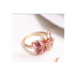 Band Rings Engagement Exquisite Gold With Zircon Fashion/Romantic Drop Delivery Jewelry Dheoj