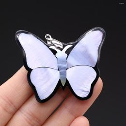 Pendant Necklaces Natural Shell Mother Of Pearl Small Butterfly Shape Charms For Jewelry Making DIY Necklace Earrings Accessories 42x53mm