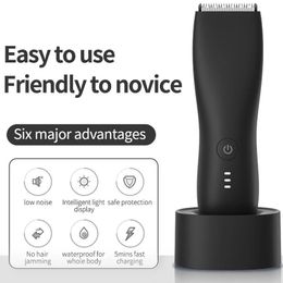 Epilator Electric Body Groomer Pubic Hair Trimmer for Men Balls Shaver Clipper Male Sensitive Private Parts Razor Sex Place Face Cut 230207