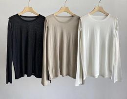 Women's Sweaters Women Fashion Long-sleeved Sexy Digging Shoulder Thin Sweater Sunscreen Shirt 0802Women's