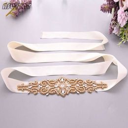 Belts Fashion Rhinestone Belt For Bridal Thin Crystal Women Belts Banquet Clothing Gold Color Belt Gift For Girl Party Dress Up G230207